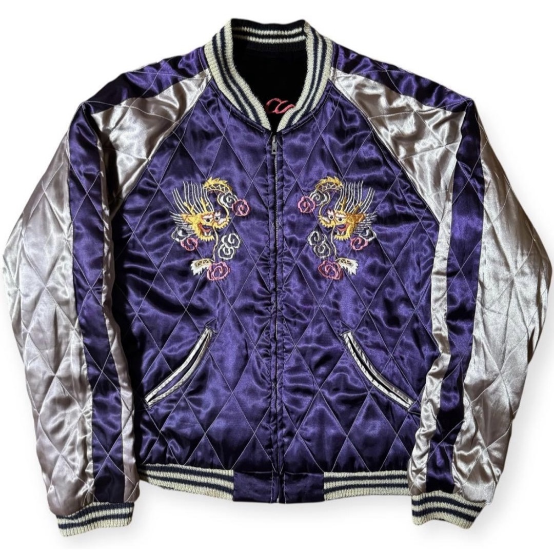 Talor Toyo - 東洋 別珍 サテンキルト リバーシブル スカジャン L