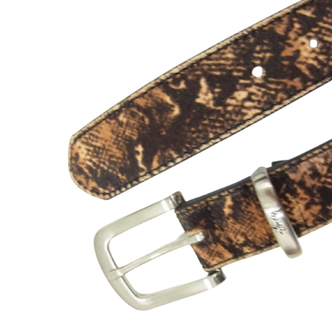STUSSY - STUSSY ステューシー ハラコ クロコ型押し ベルト ブラウン系
