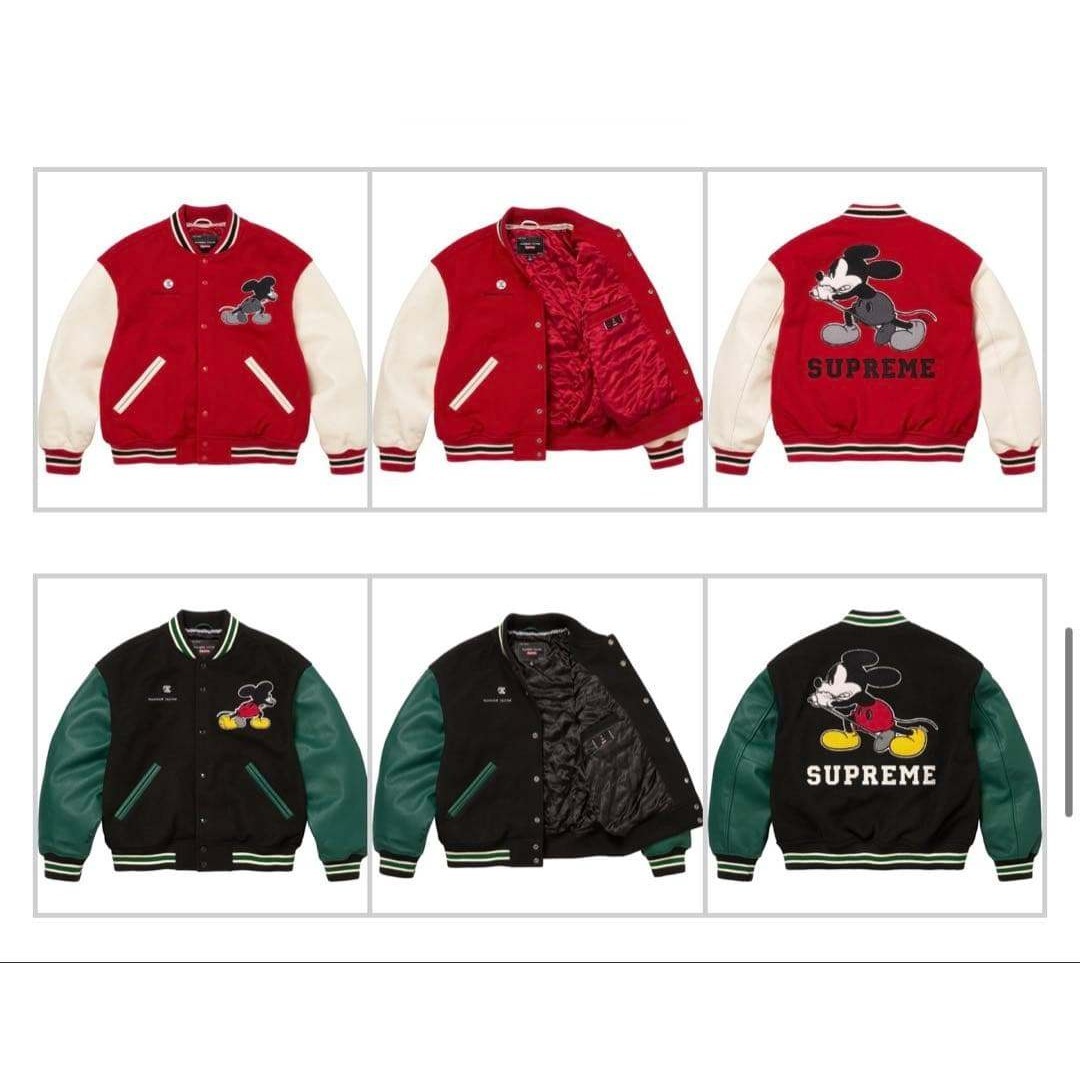 Supreme - Supreme Mickey Mouse Varsity Jacket 黒Mの通販 by
