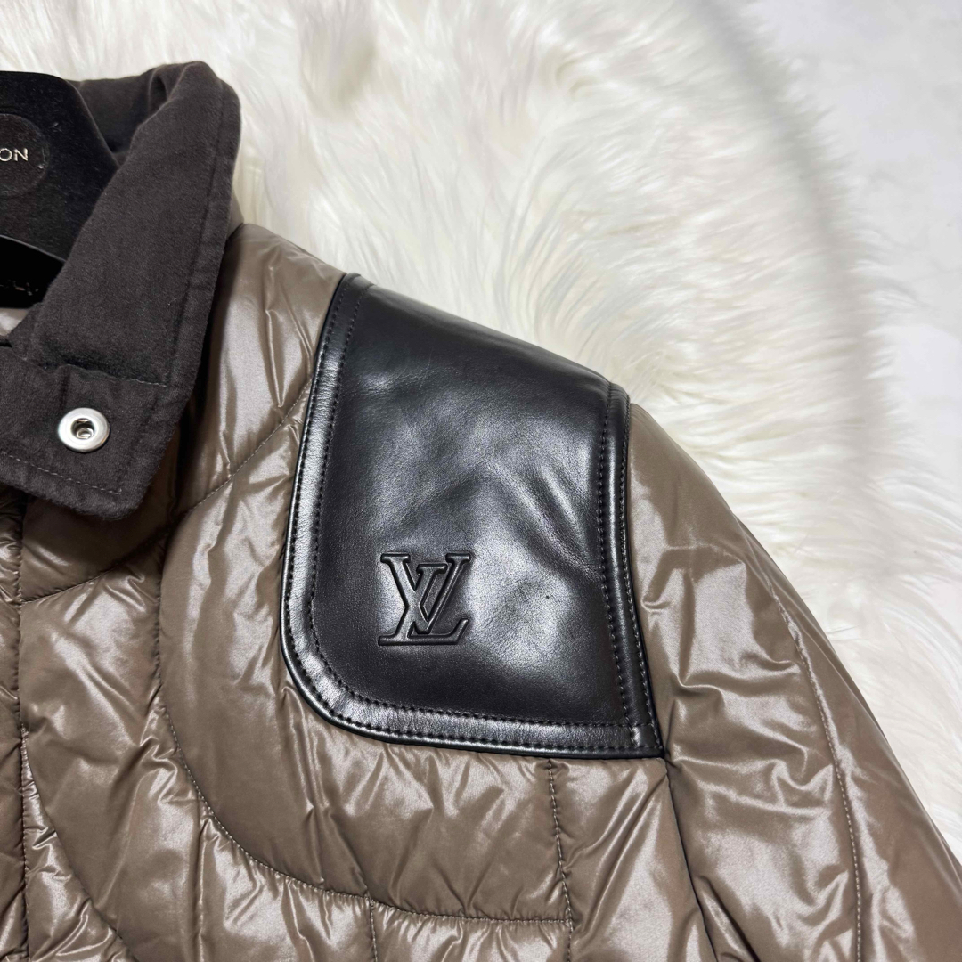 LOUIS VUITTON - 本物美品 カタログ掲載 ルイヴィトン レザー切替 LV