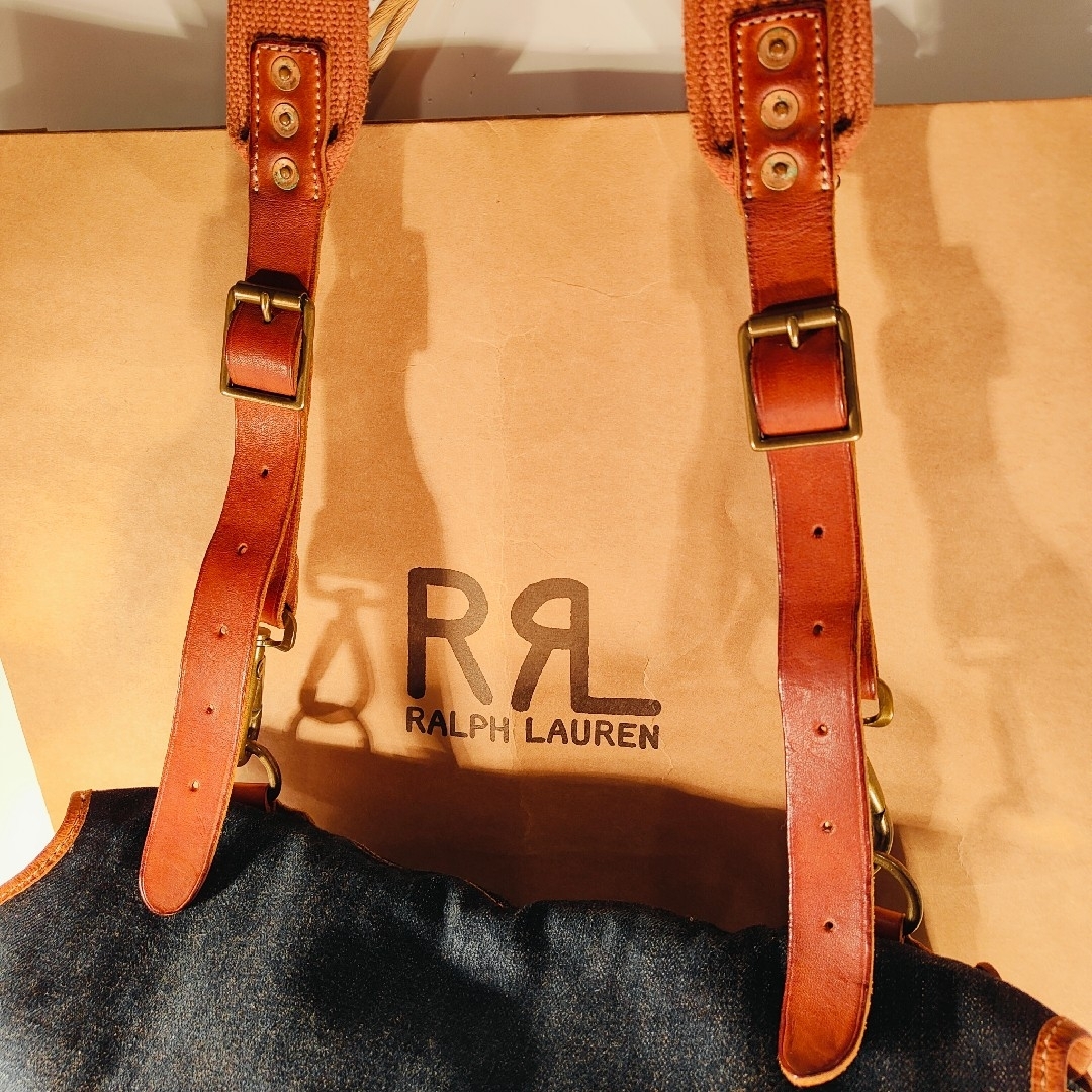 RRL - 【新品極上品】RRL Double RL 正規品 ヴィンテージ本革×デニム