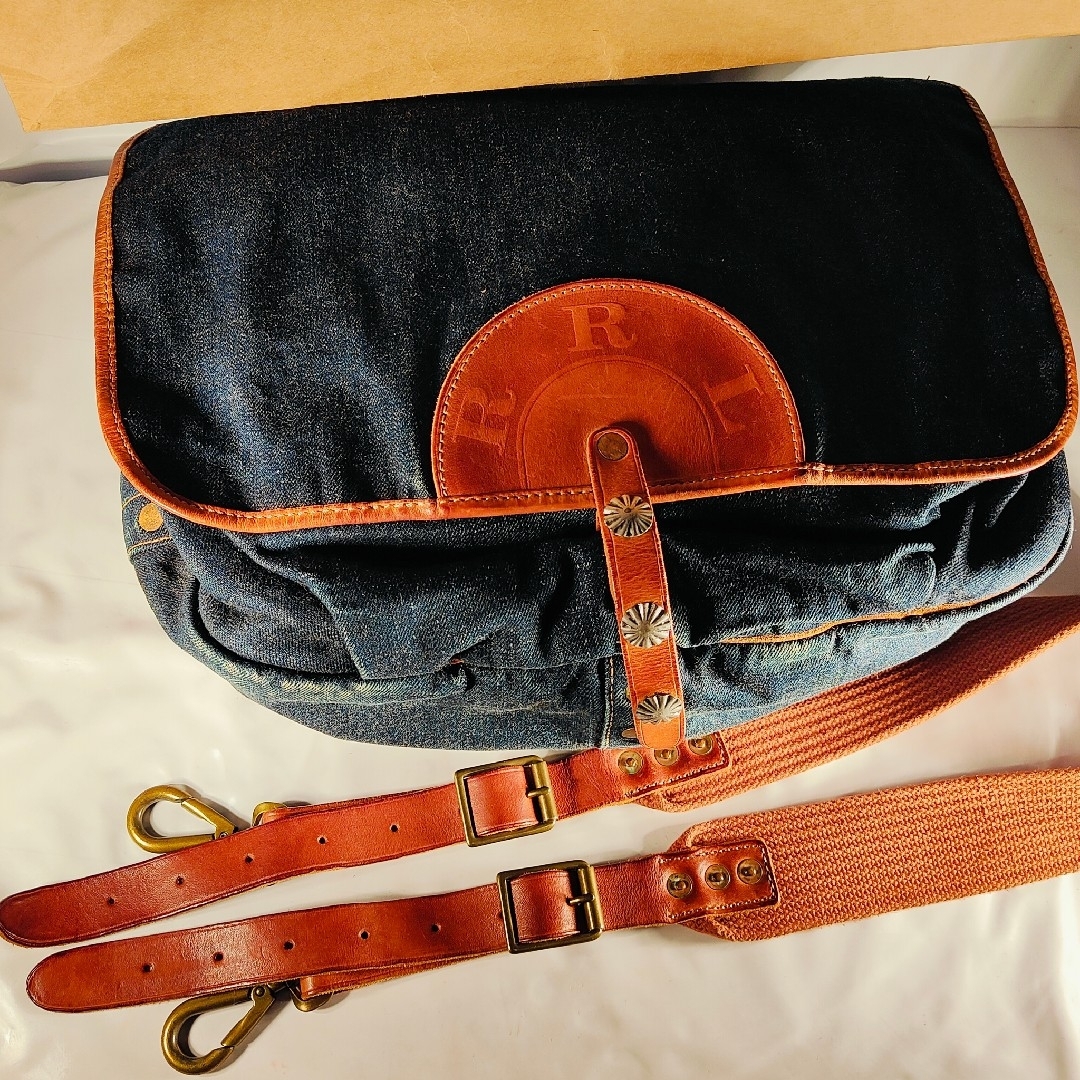 RRL - 【新品極上品】RRL Double RL 正規品 ヴィンテージ本革×デニム