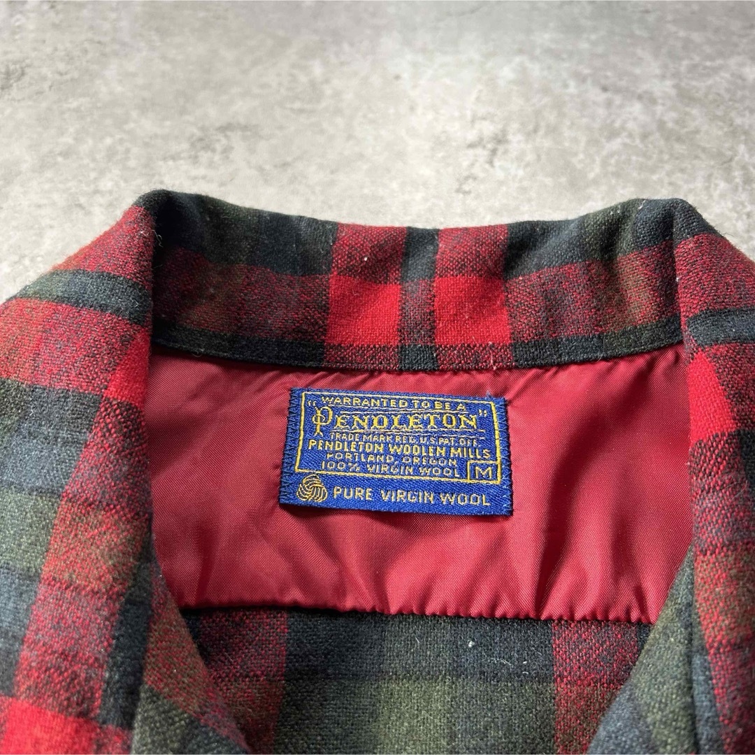 PENDLETON - 60s ペンドルトン ウールシャツ/ボードシャツ USA製 M