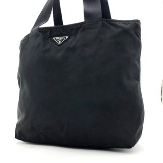 PRADA - プラダ 三角ロゴ ナイロン ボストンバッグ トートバッグ 黒 白