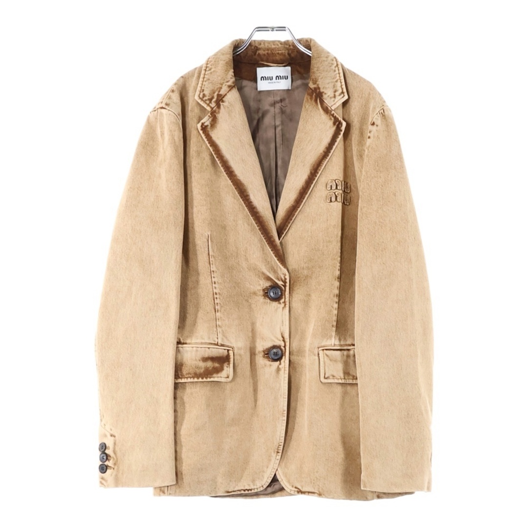 MIU MIU - miumiu ミュウミュウ リーチ加工デニムテーラードジャケット