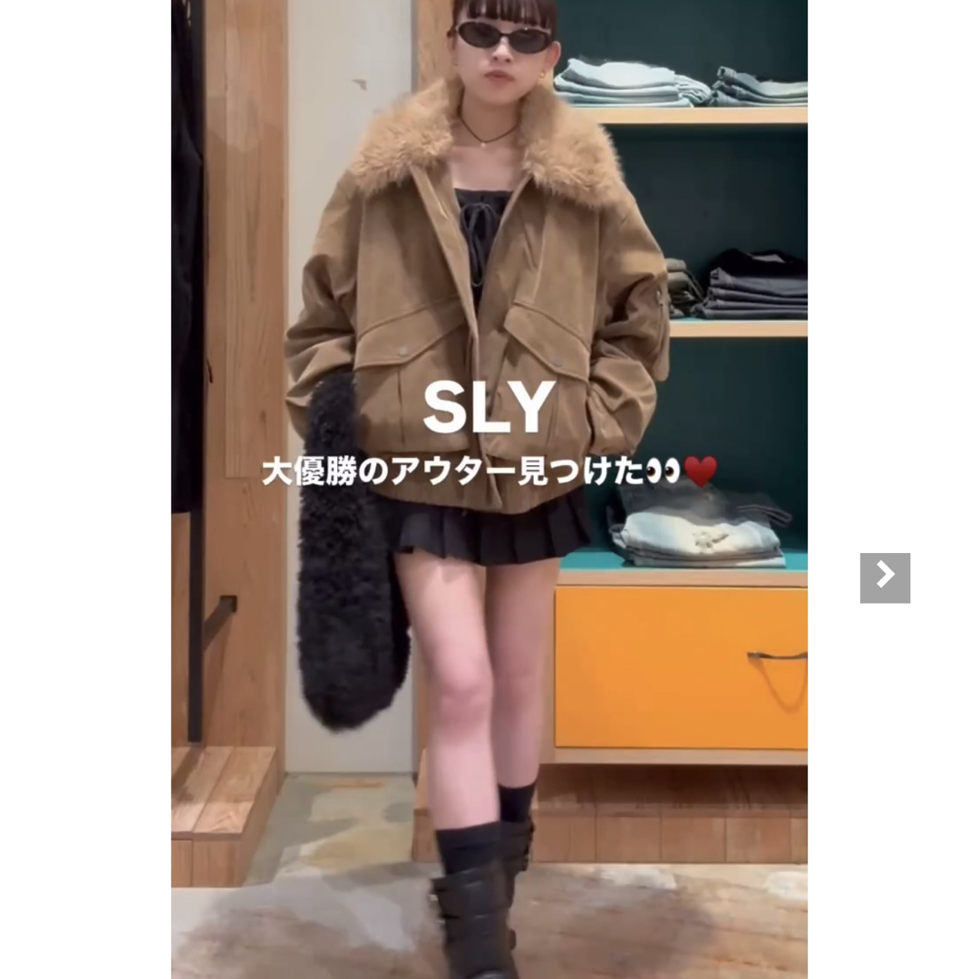 SLY - 即完売品♡SLY WASHED PUFFER ブルゾン♡ベージュ♡スライ新品の