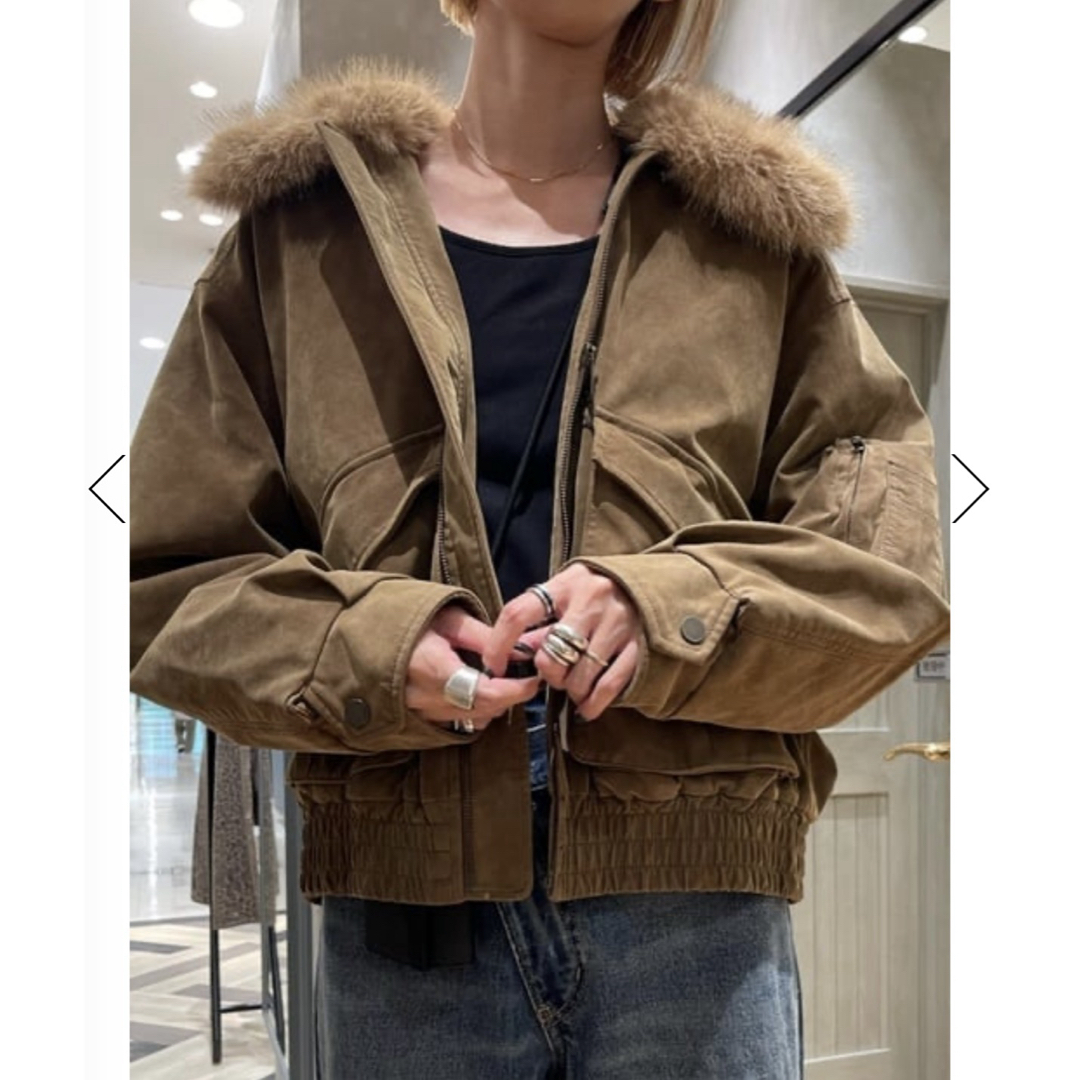 SLY - 即完売品♡SLY WASHED PUFFER ブルゾン♡ベージュ♡スライ新品の