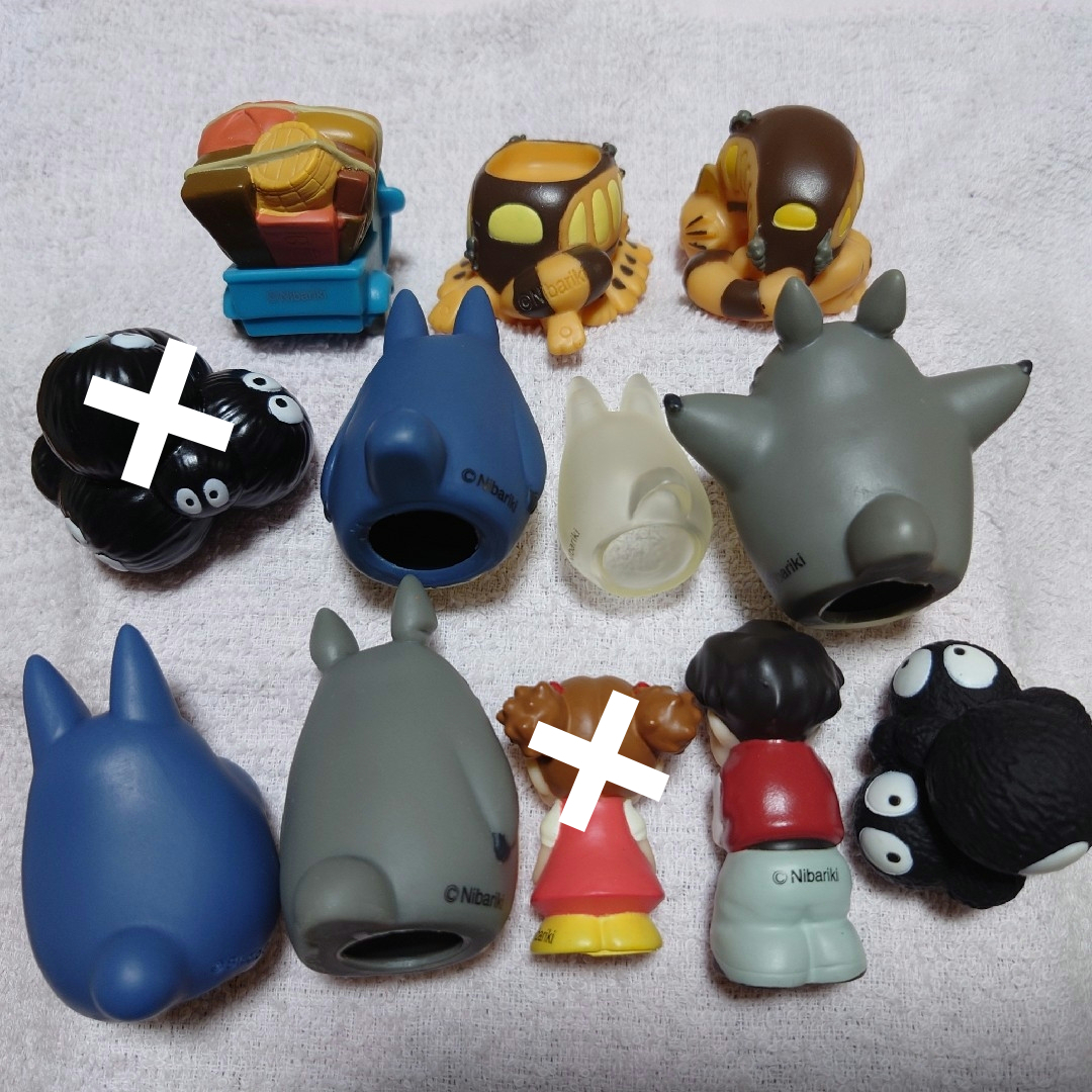 ジブリ - ジブリ 指人形 ソフビ となりのトトロ ネコバス フィギュア