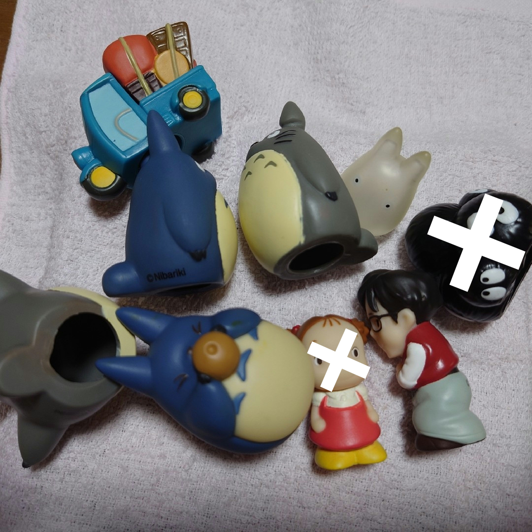 ジブリ - ジブリ 指人形 ソフビ となりのトトロ ネコバス フィギュア