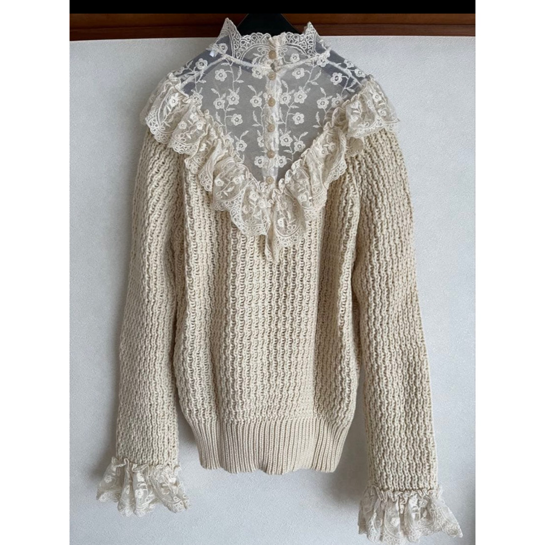 ZARA - 新品ZARA レースコンビニットセーター Mの通販 by ♡ちな♡'s