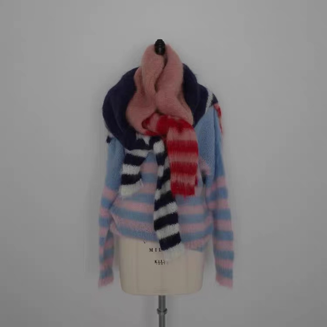 CLANE x FRGMT BORDER MOHAIR KNIT TOPSの通販 by にゃん〜｜ラクマ