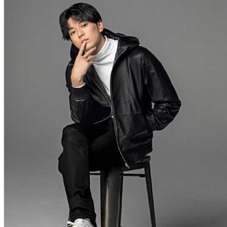 Calvin Klein - Calvin Klein レザージャケット ラムレザー Lの通販 by