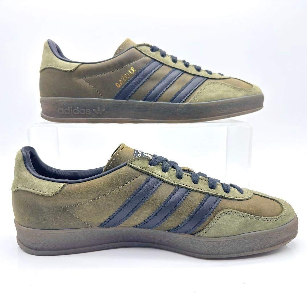 極美品】アディダス ガゼル インドア オリーブ グリーン ブラック ヌバック