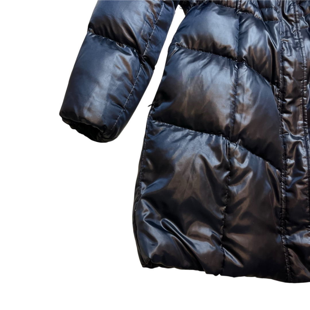 40 ブルーフォックス ファー ダウンコート Aライン フレア インディヴィ 紺