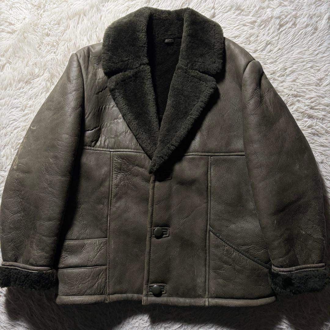 VINTAGE - 【雰囲気抜群】ムートンコート シープスキン 希少カラー