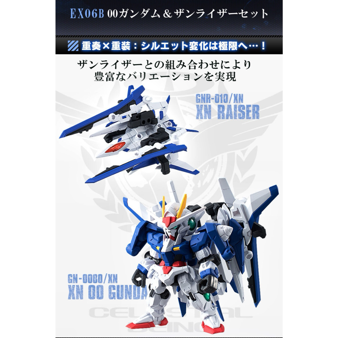 BANDAI - モビルスーツアンサンブル ダブルオーガンダムセット ①EX06B