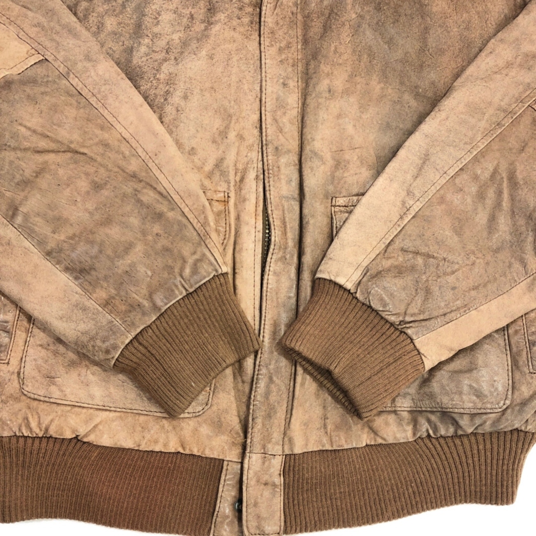 g-3 leather fashions レザージャケット ブラウン(メンズ S)中古 古着