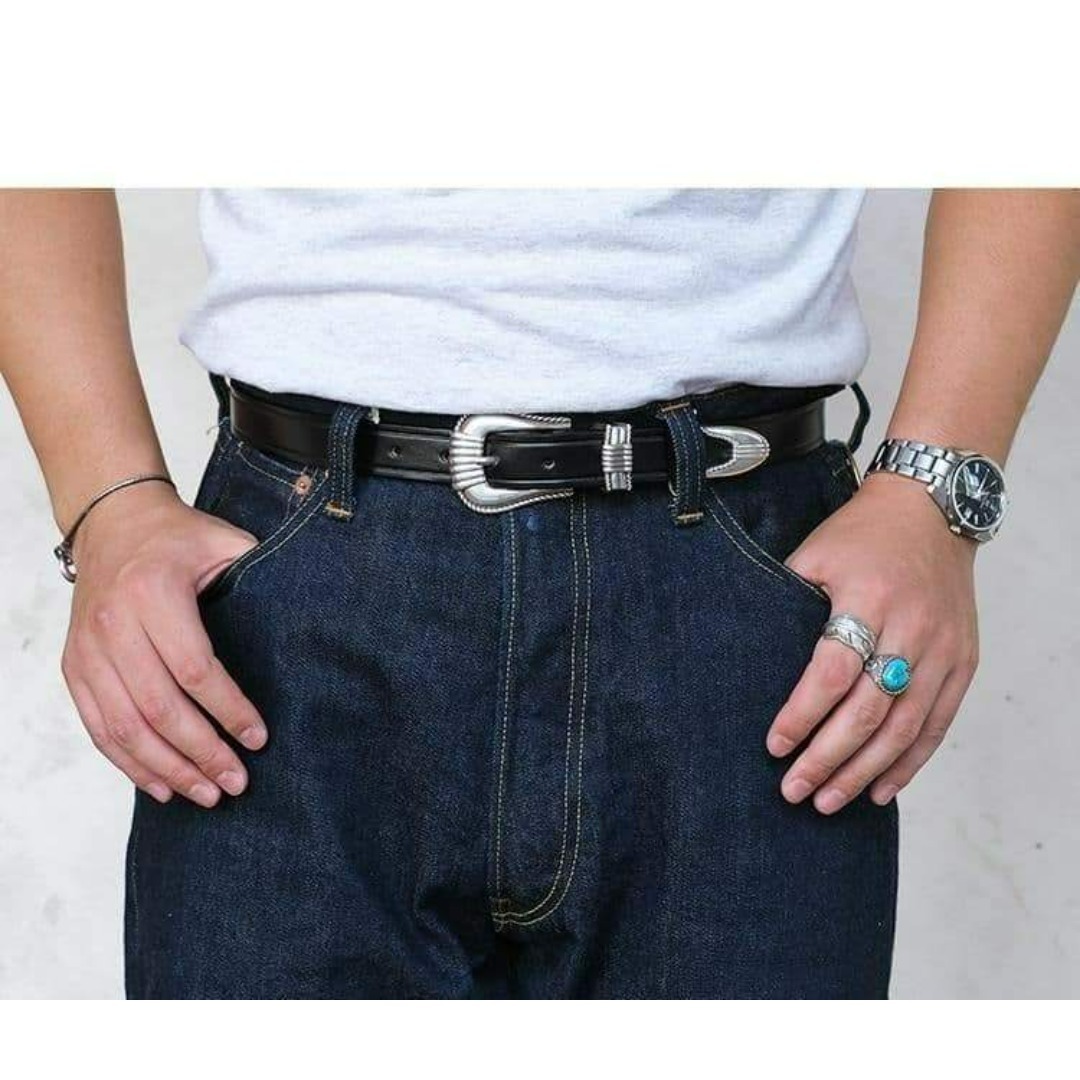 TORY LEATHER - TORY LEATHER WESTERN BELT 34 新品 USA製 本革の通販