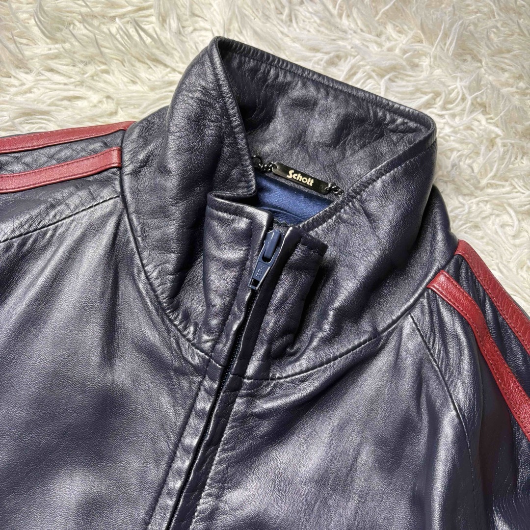 schott - 美品 Schott ショット ラムレザー トラックジャケット