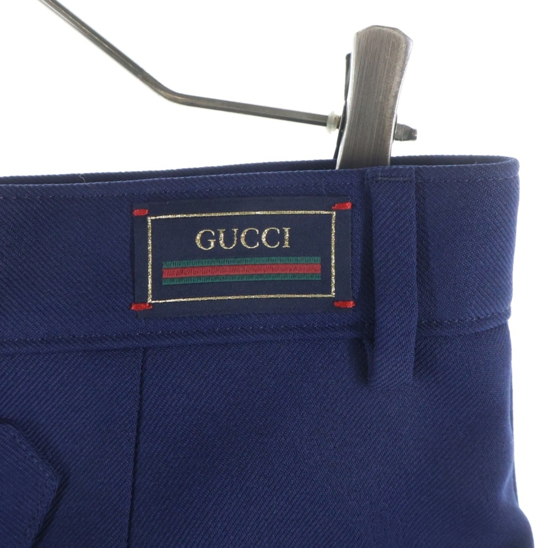 GUCCI - GUCCI グッチ センタープレス バックベルト スラックスパンツ