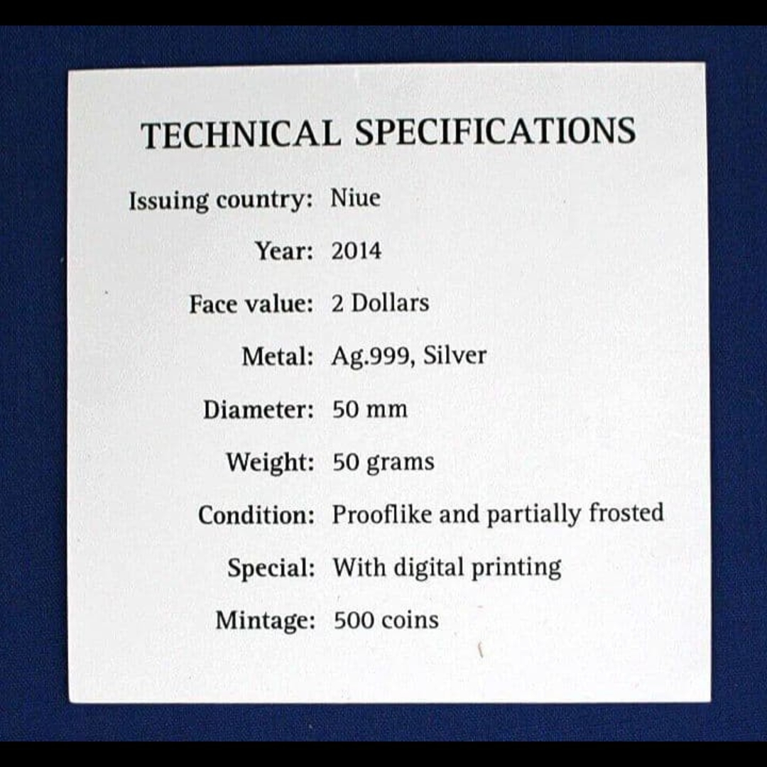 ngc - ngc 2014 ニウエ $2 パナマ運河記念日 PL69 全世界500枚 銀貨の