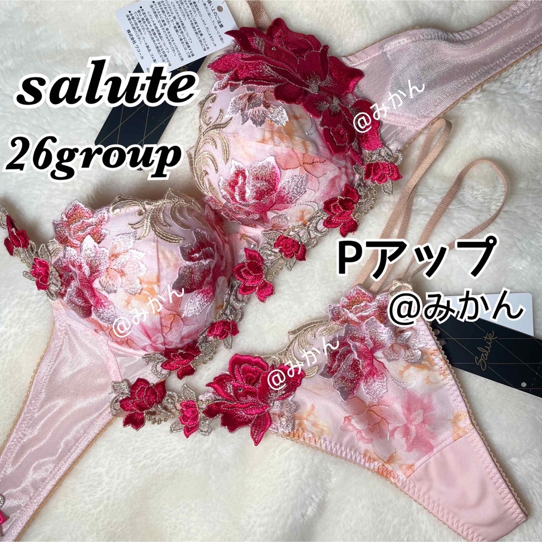 Wacoal - サルート26グループPアップブラソングセット(ローズピンク)の