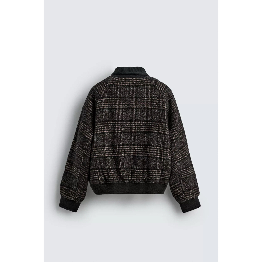 ZARA - zara ザラ リブ襟切り替えジャケット Mの通販 by GR｜ザラなら