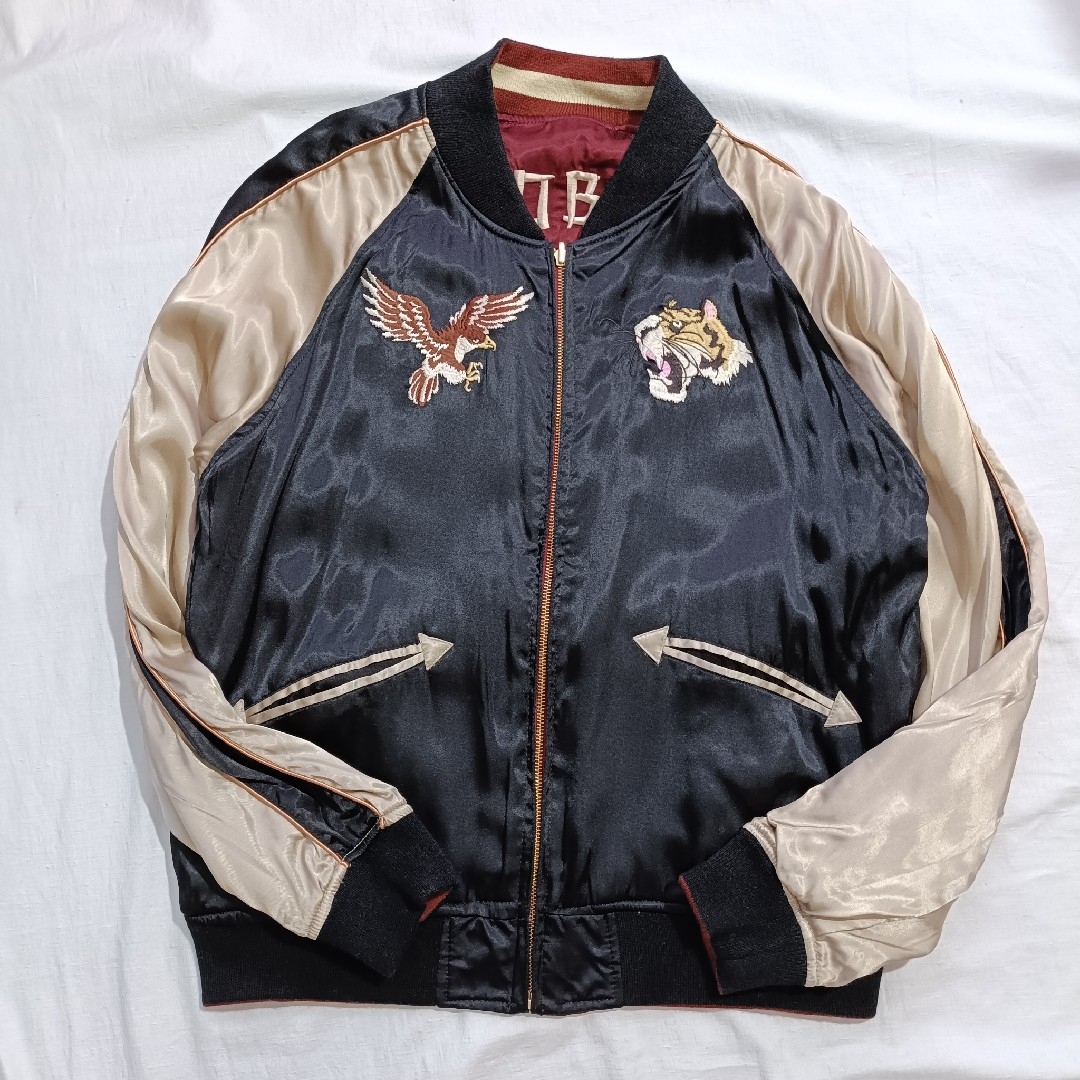 HOUSTON - ヒューストンスカジャン リバーシブル パンダ 富士山 龍 鷹