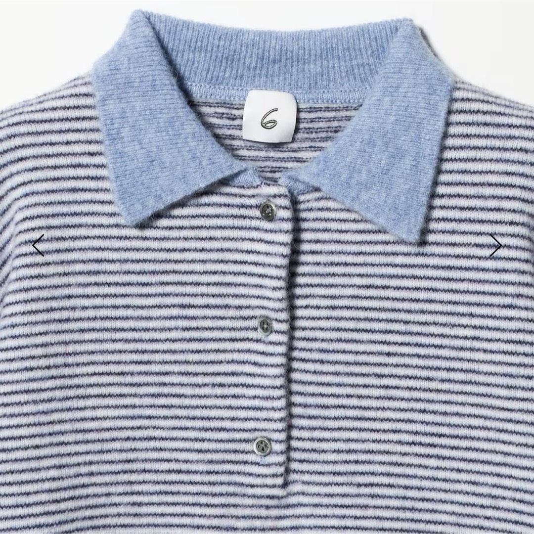 6 (ROKU) - 新品6(ROKU)ロク アルパカウールナイロン ポロニットLT