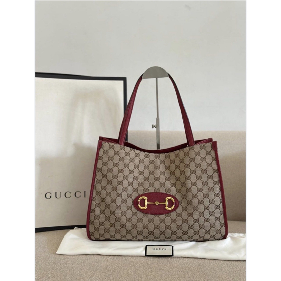 美品】グッチ GG キャンバス ホースビット トートバッグ623694