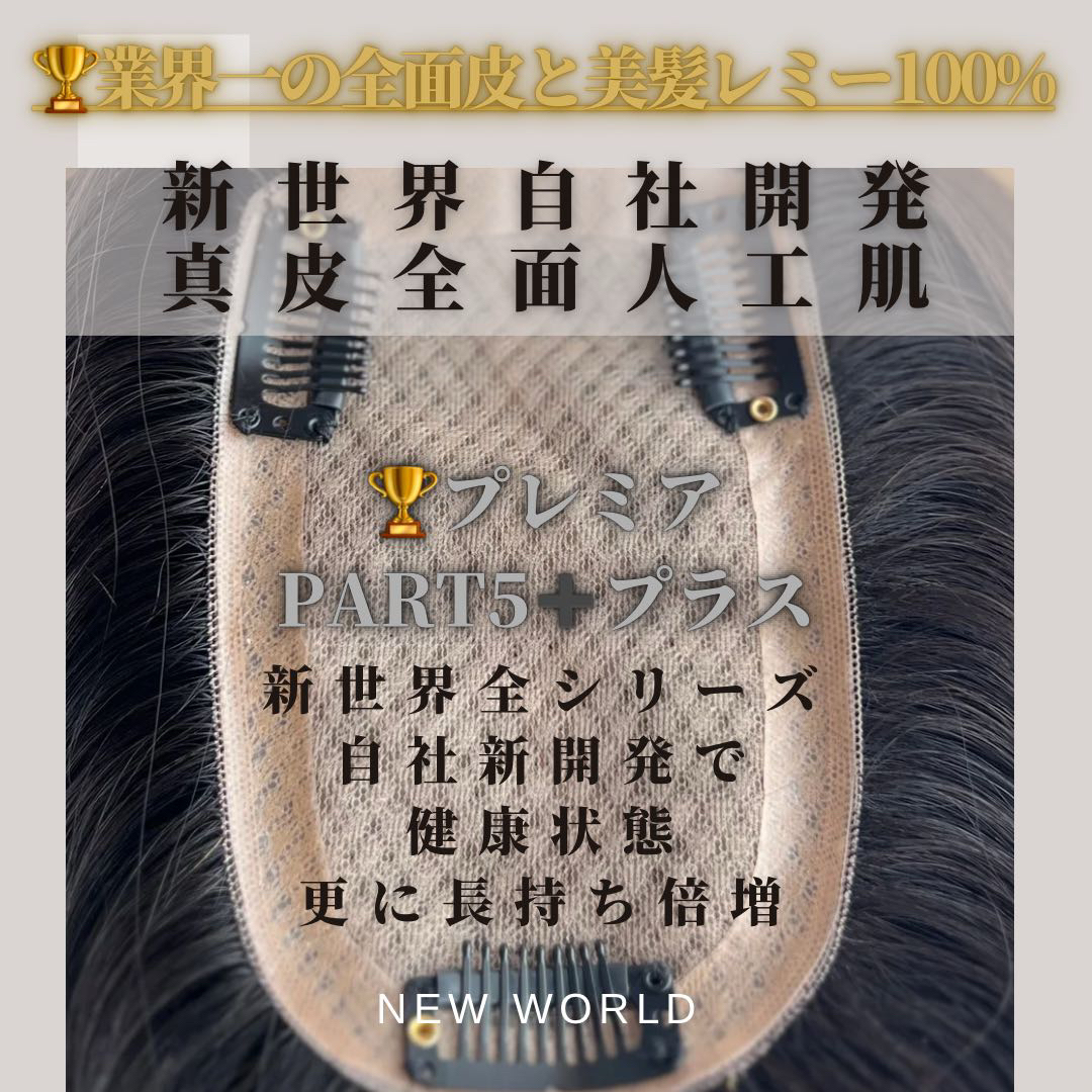 最新2026新世界8*13Part⑤＋ヘアピース 人毛レミー 総手植え の通販 by