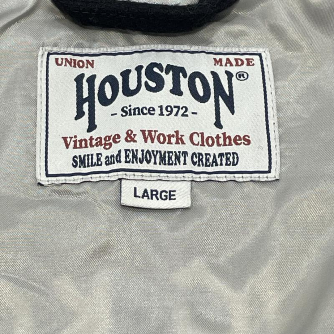 中古】HOUSTON MELTON TOUR JACKET DRAGON BLACK サイズL メルトン