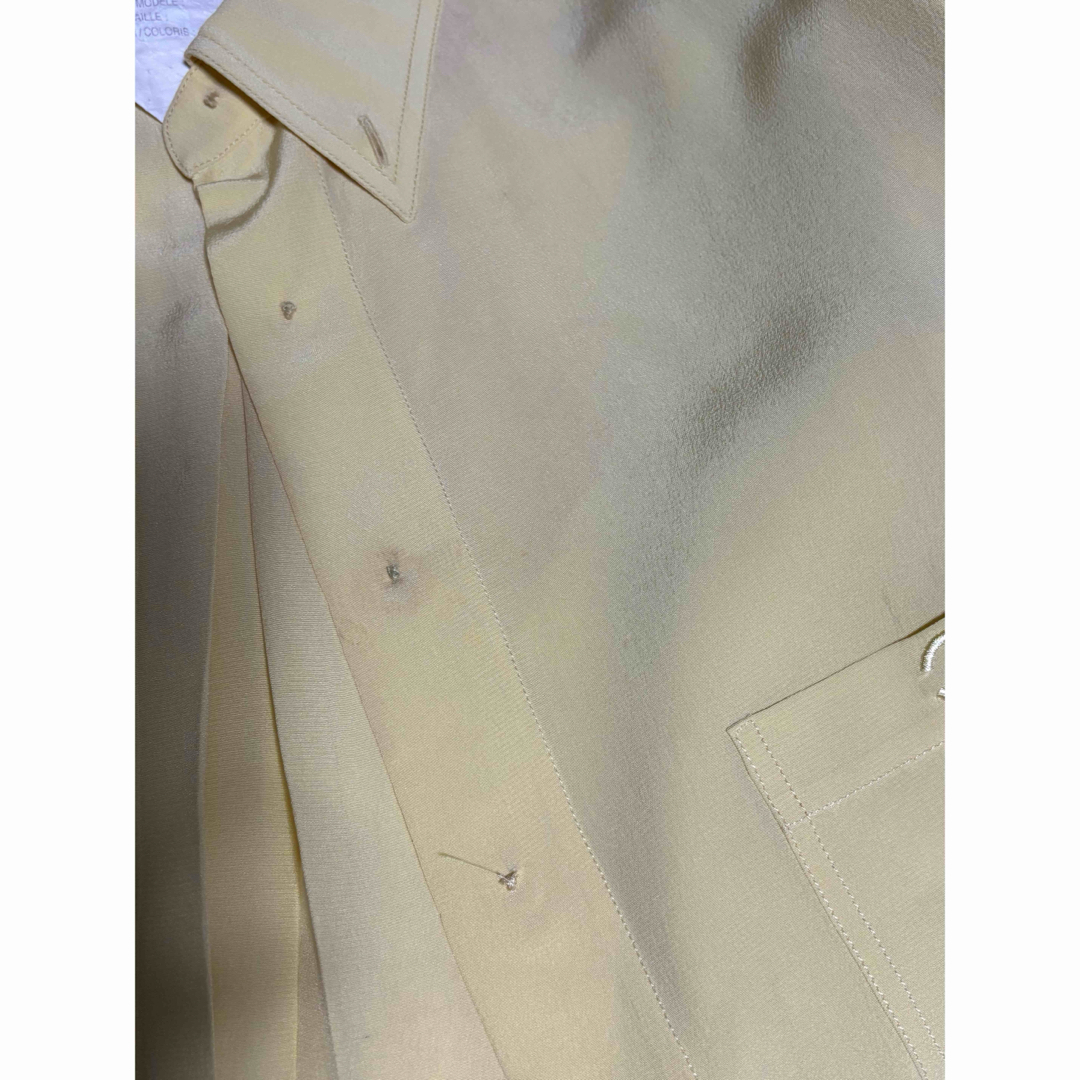 CHANEL - 【ボタンなし・汚れあり】シャネルブラウス 黄色 シルクの