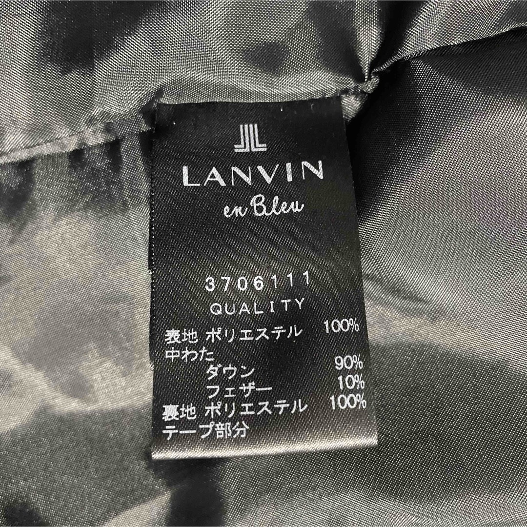 ランバンオンブルー ロングダウンコート フォックスファーフード M