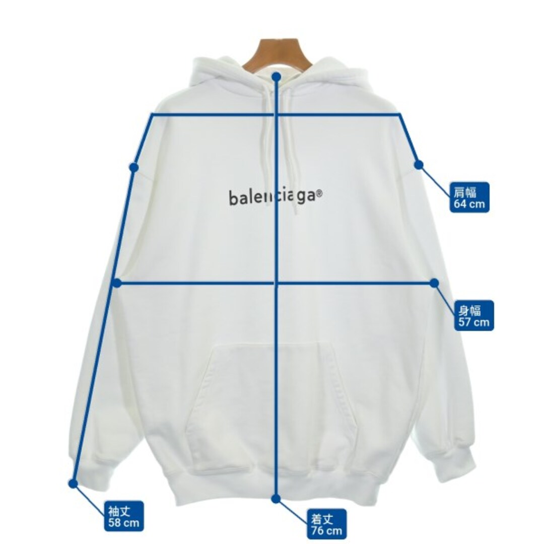 BALENCIAGA - BALENCIAGA バレンシアガ パーカー XS 白 【古着】【中古