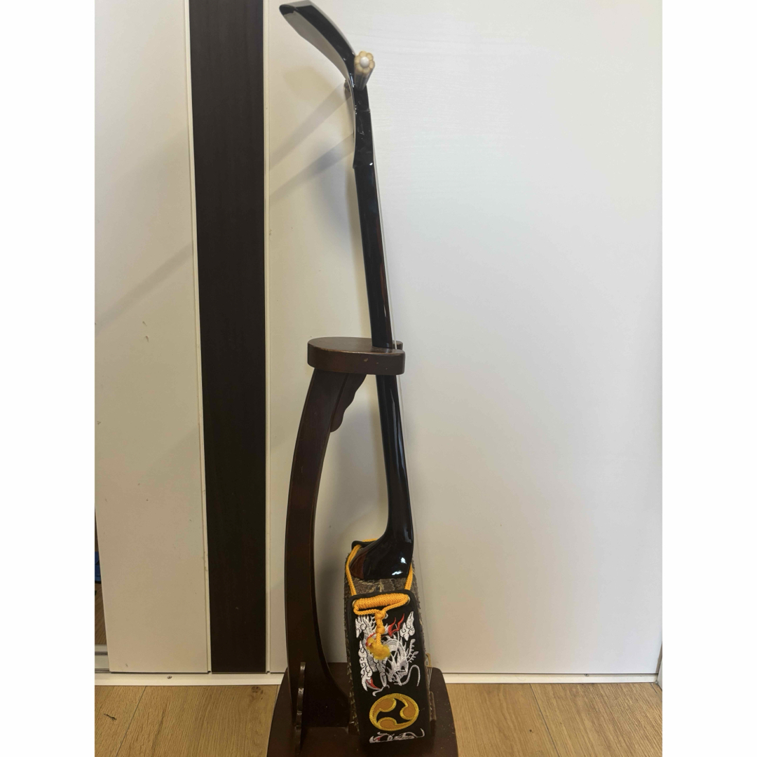 沖縄三線 マカビ型 八重山黒木 472グラム