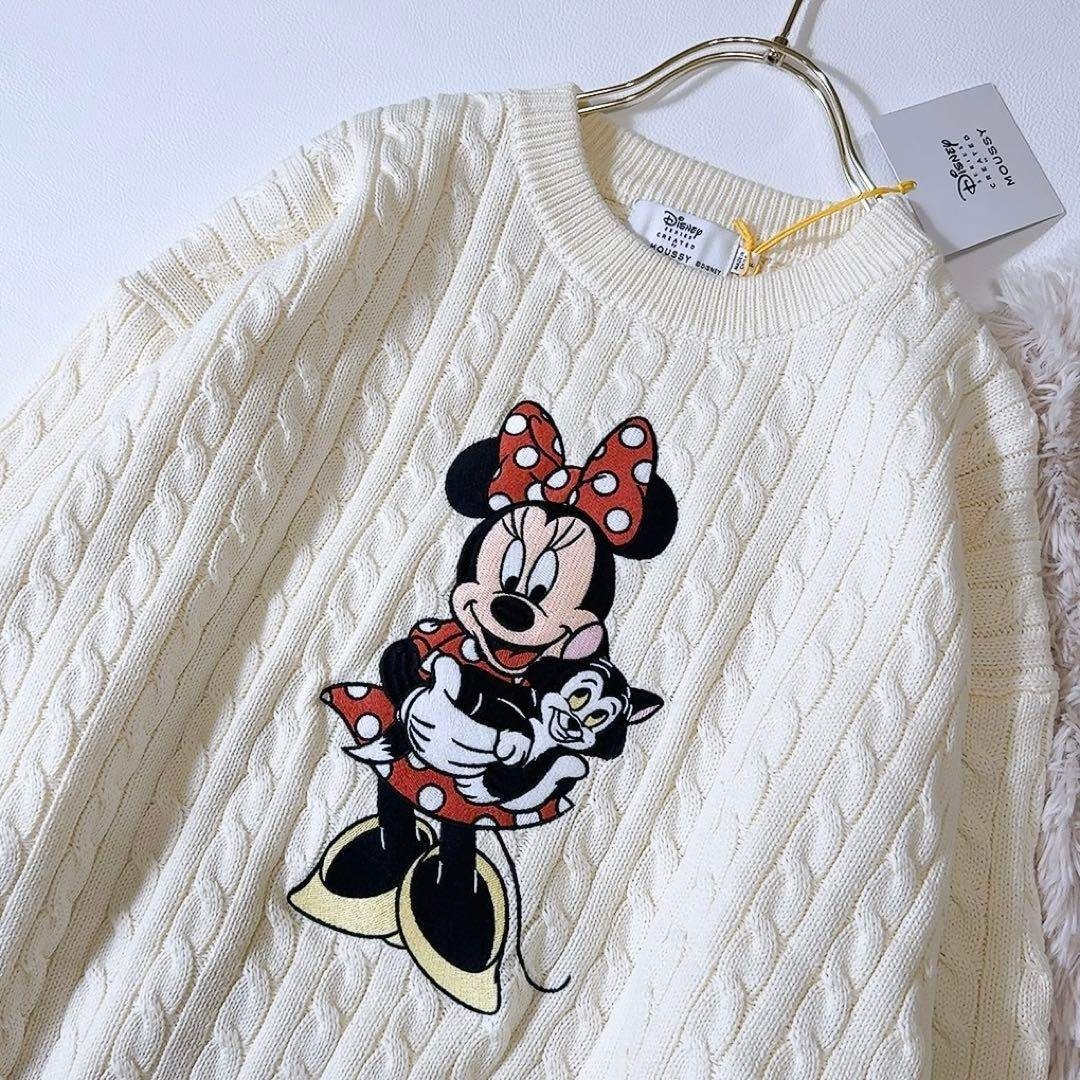 moussy - 新品タグ付ꕥMoussy MD CABLE KNIT MINNIE フィガロの通販 by