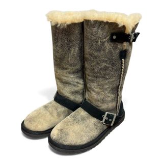 UGG - 美品 UGG アグ ムートンブーツ ミドル丈 ヴィンテージ風 22 防寒
