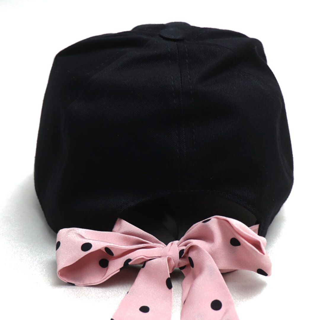 MIU MIU - MIUMIU ミュウミュウ ドット柄 リボン付き キャップ