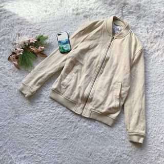 ZARA - zara ザラ リブ襟切り替えジャケット Mの通販 by GR｜ザラなら