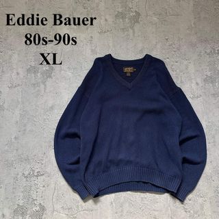 Eddie Bauer - 90s エディーバウアー ヘンリーネック コットンニット