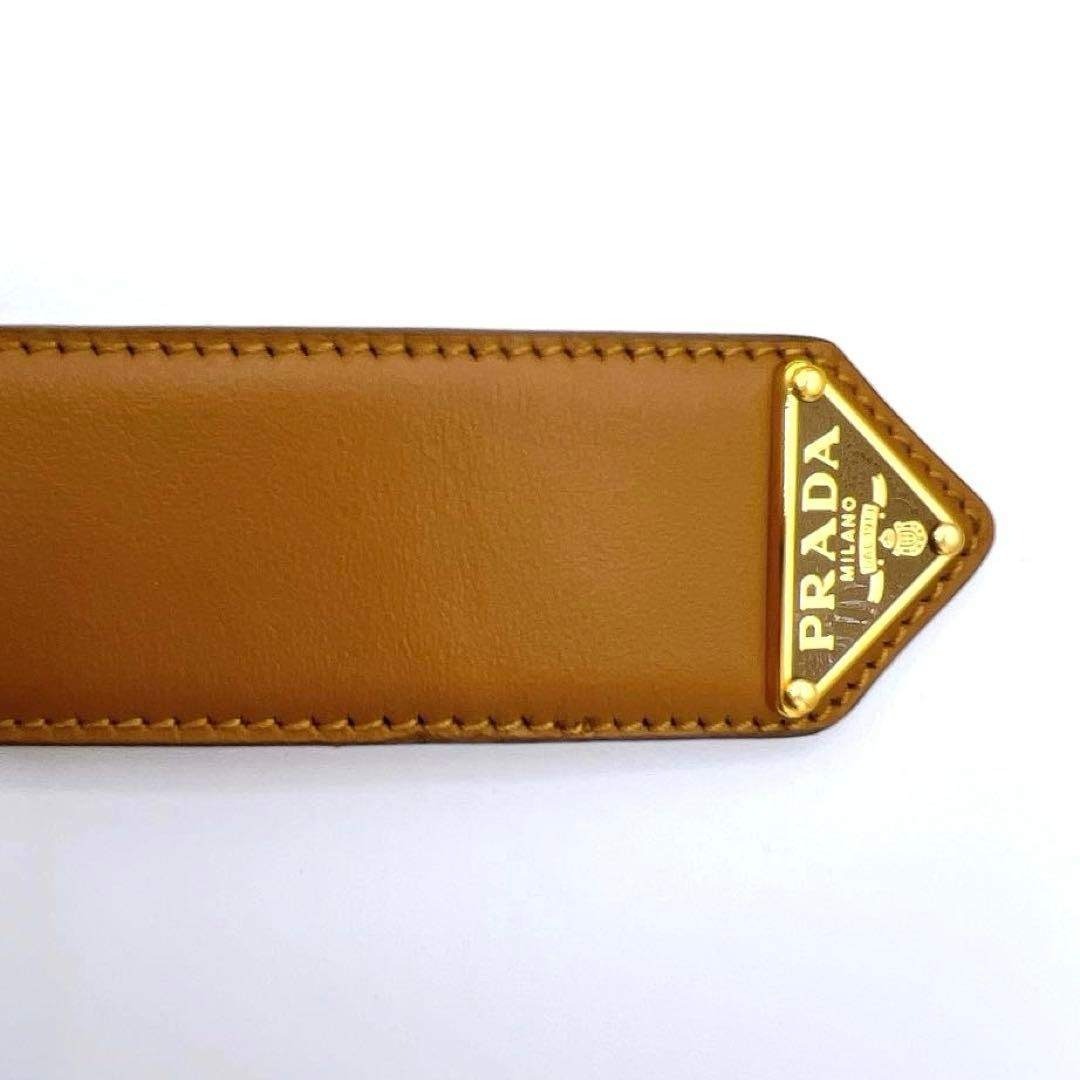 PRADA - プラダ PRADA 1CC545 レザー トライアングル 85/34 ベルトの