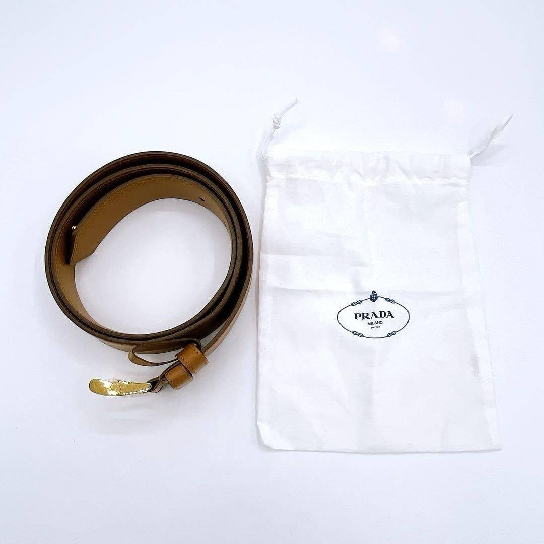 PRADA - プラダ PRADA 1CC545 レザー トライアングル 85/34 ベルトの