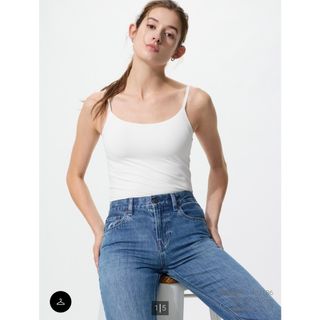 UNIQLO - エアリズムシームレスVネックブラキャミソールMの通販 by
