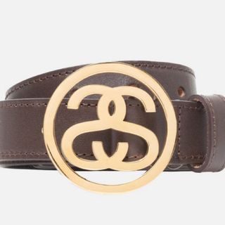 STUSSY - STUSSY ステューシー ハラコ クロコ型押し ベルト ブラウン系