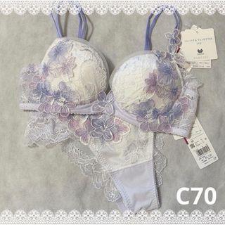 Wacoal - 白 ワコール サルートi65ブラジャー＆ショーツ ソングMの