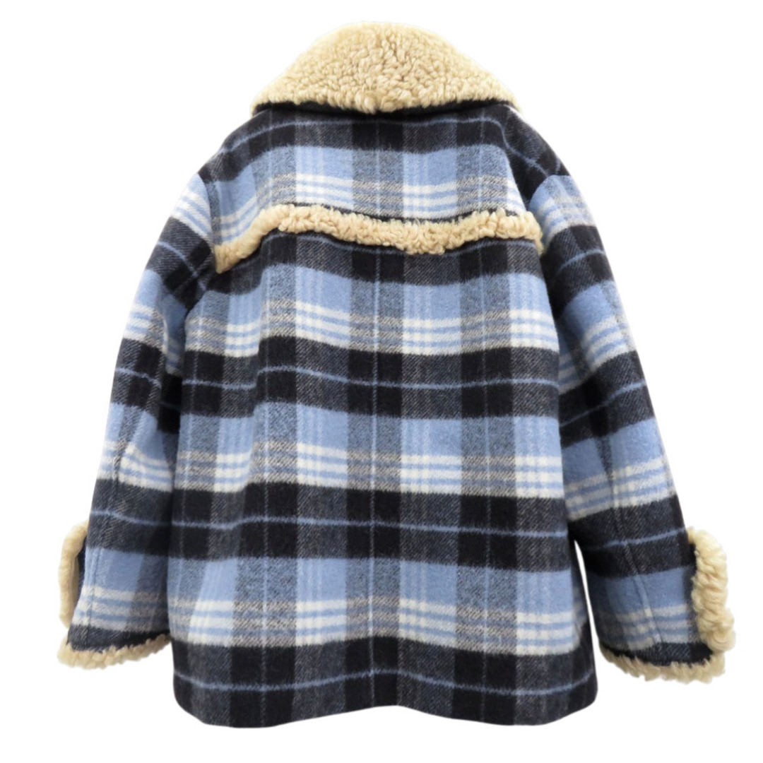 MIU MIU - 新品同様 ミュウミュウ チェック柄 ファー付 シアリング