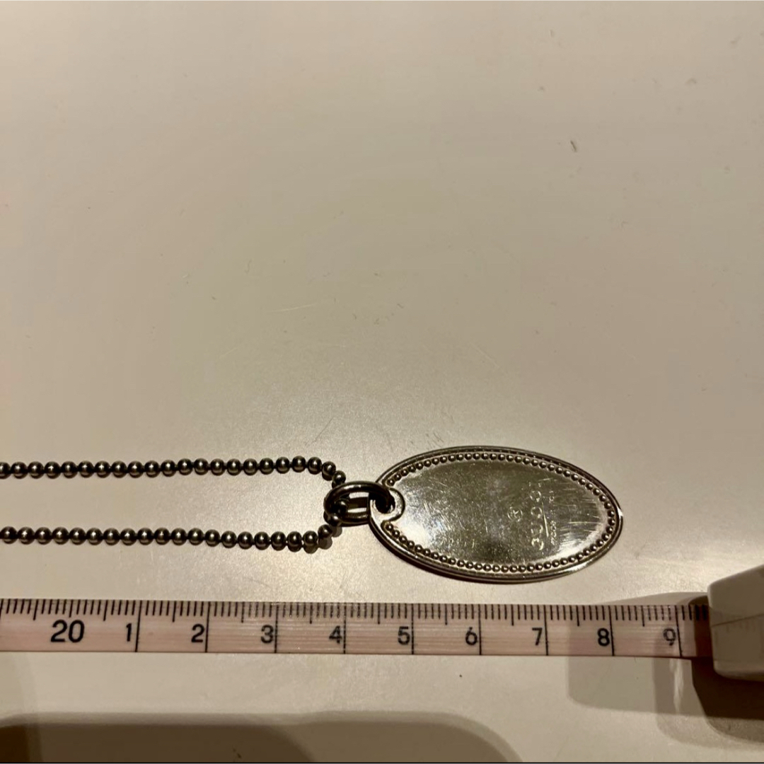 GUCCI - GUCCI グッチ シルバー オーバル ペンダント ネックレス 男女