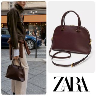 ZARA - ZARA フェイクファーハンドバッグ オレンジの通販 by nana