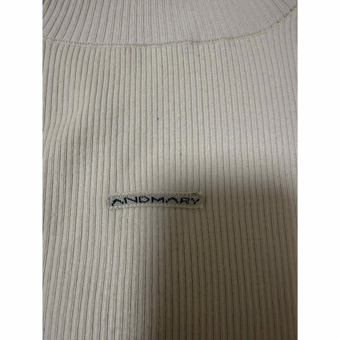 andmary Mary turtle knit tops ivoryの通販 by れん｜ラクマ